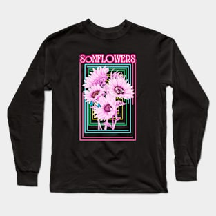 Pink Sonflowers Long Sleeve T-Shirt